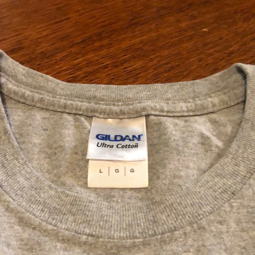 Large Gray Screen-printed Tee - Picture 3 of 4